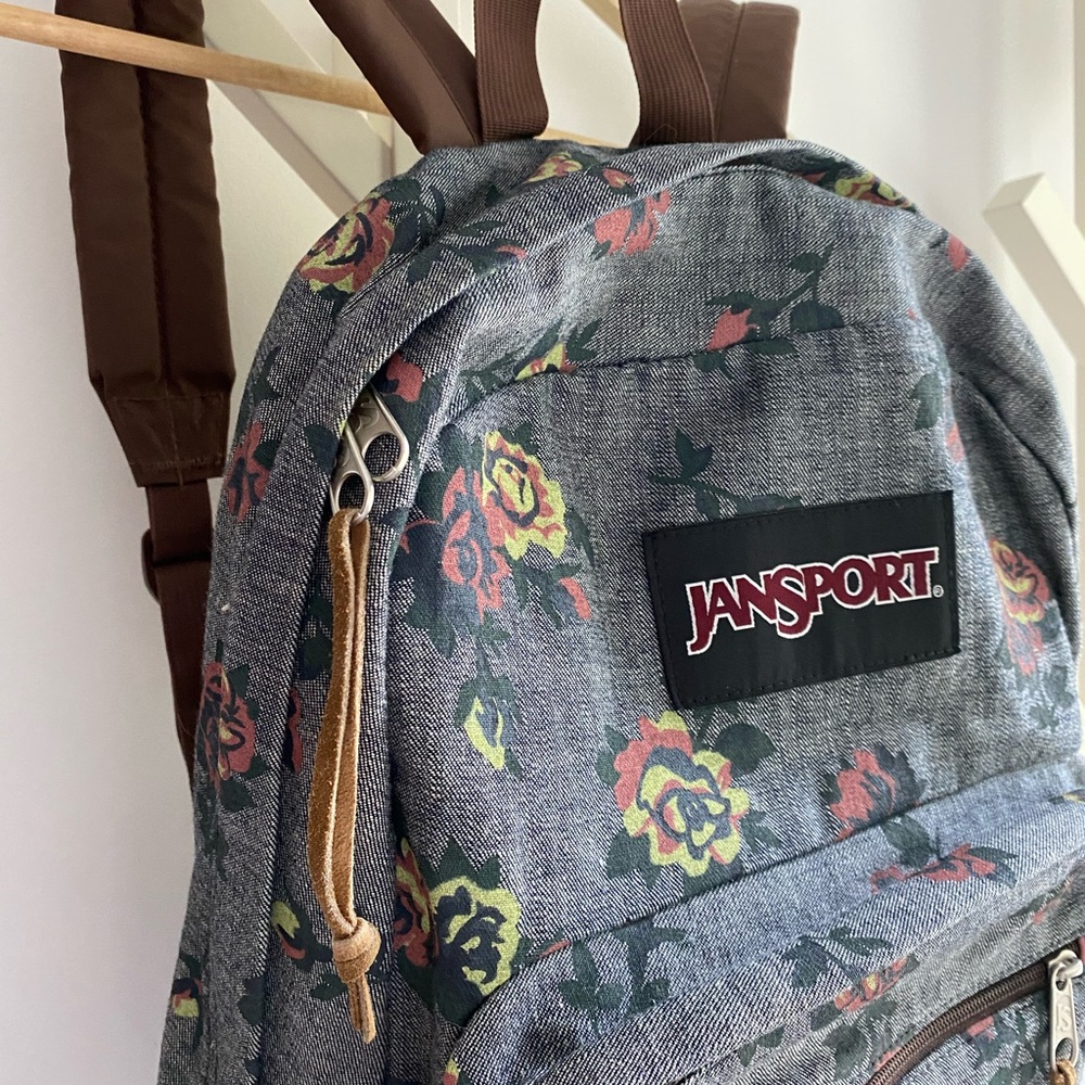 JanSport Backpack with floral pattern